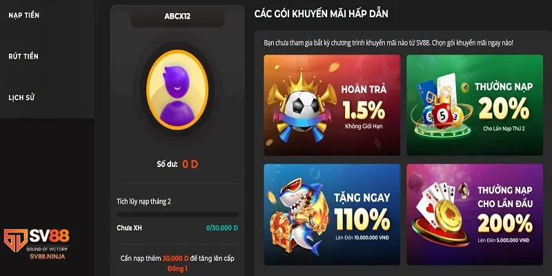 Rút tiền Sv88 Các bước thực hiện rút tiền Sv88