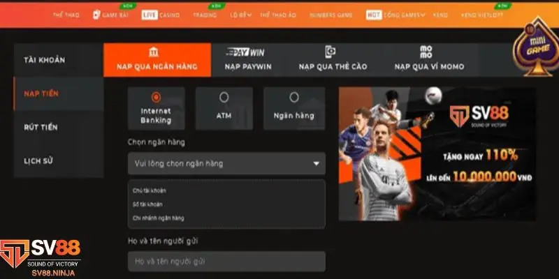nạp tiền SV88 nạp tiền SV88